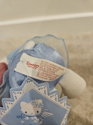 Vintage 2000 Hello Kitty Sanrio Smiles Blue Lace Angel Plush 6.25