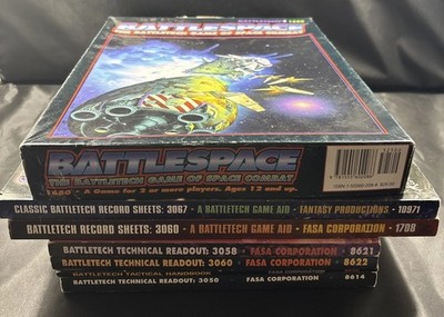 BattleTech FASA sheets & TR Book Lot (6) + Battlespace Box 1680 Set Incomplete 