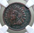 1859 Indian Head Cent XF Detail