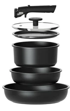 CAROTE 6-Piece Detachable Nonstick Pots & Pans Set – Used Once, Great Condition