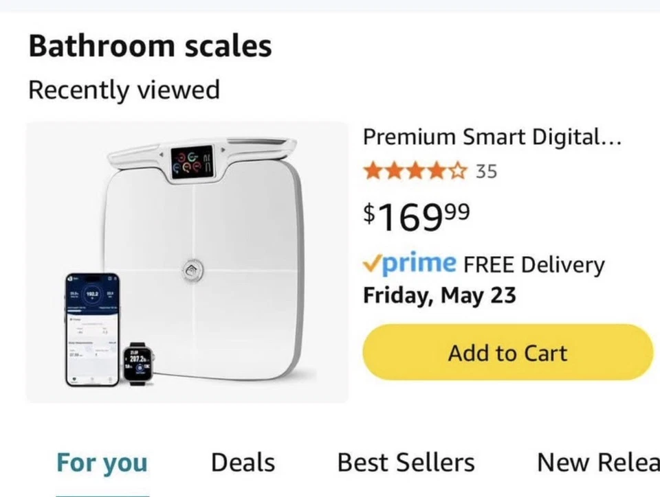 Báscula de peso corporal digital inteligente premium FSA o HSA elegible - 8 electrodos -... Foto 2 de 4