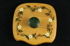 Longaberger Chives Booking Basket Accessories Daisy Vine Wood Classic Lid - NEW