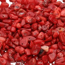 Chip Stone Natural Rock Beads, 400pcs, Dark Red