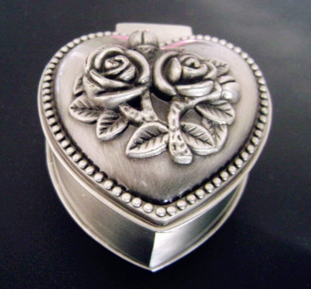 HANDMADE 925 Silver Rose Beads Catholic 5-Decade Rosary w Cross Gift Box Italy