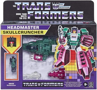 Transformers 2021 Retro Packaging Decepticon Headmaster Skullcruncher with Grax