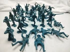 Vintage Custer's Last Stand Marx Playset Cavalry Figures Darker Blue Color