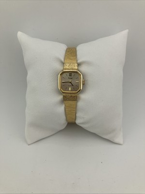 Vtg Pulsar Ladies 16mm Watch Gold Tone Octagon Dial 6.25'' v232-5790 - RUNS