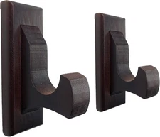 Sword Wall Mount Display Hooks - Wood Sword Holder Rack, Hanger for Martial Arts