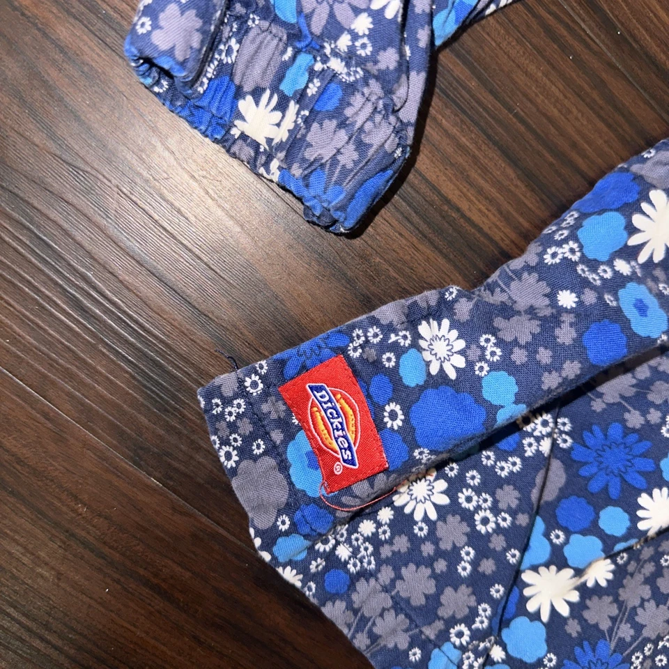 Scrub Dickies цветочный маргаритки сад весна длинным рукавом кнопка скраб Xl - Изображение 2 из 4