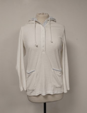 Wombat Women's Surfer White Terry Toweling Beach Hoodie Jumper UK Size Small NWT