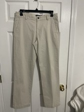 Chaps Men's Straight Fit Pants/Slacks 34x32 - Beige/Tan