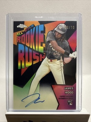   JAMES WOOD 2025 Topps Chrome All-Etch Rookie Rush Auto BLACK /10 #CAER-JWO  