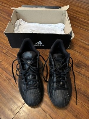 RARE Adidas Pro Model 2G Low Triple Black Basketball Shoes Size 10.5