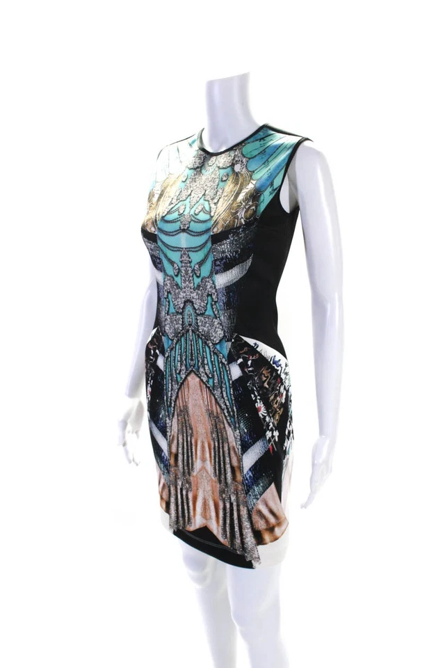 Vestido lápiz estampado abstracto Clover Canyon para mujer multicolor talla pequeña Foto 2 de 4