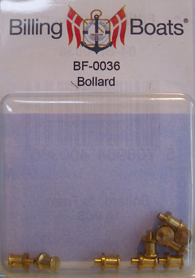 Billing Boats Accessory BF-0036 - 10 x 5mm x 7mm Brass Bollard New Pack RM48Post