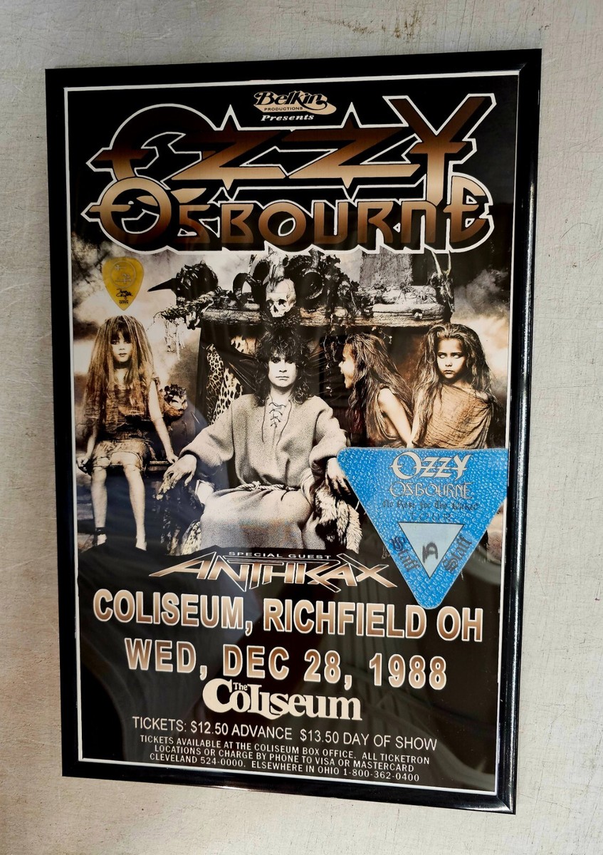 Ozzy Osbourne Collection-88' Richfield OH Concert Poster, Stage