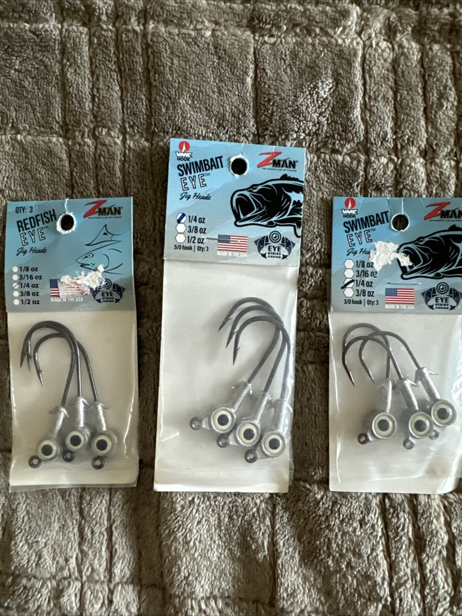 Z-man 3 PACK!Swimbait Eye Freshwater/Saltwater 1/4OZ🔥 BIG Bla EYE
