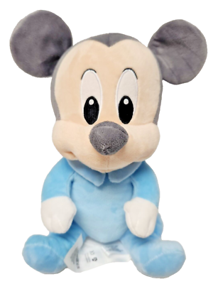 Baby Blue Mickey Mouse Disney Parks Soft Infant Toy Stuffed Plush