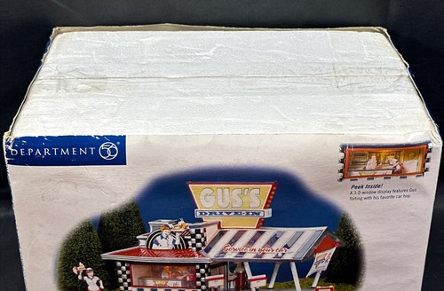 Departamento 56 Snow Village GUS'S DRIVE-IN nunca exhibido con luz #55067 - Imagen 16 de 20