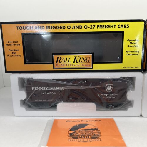 MTH RailKing 2004 TCA 30-74161 PRR and P&LE 2-Pack 6464 Boxcars New O Club 1954 - Picture 2 of 15
