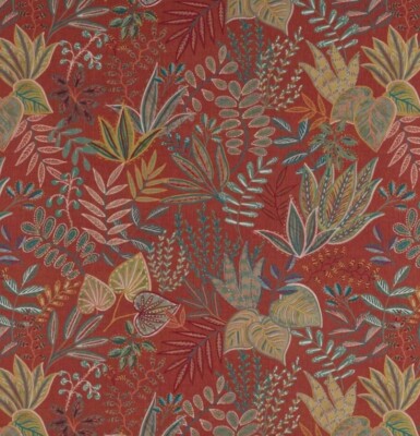 Jane Churchill Vorhangstoff 'EVANGELINE - PAPRIKA' 3 METER Leinenmischung