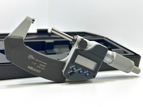 MITUTOYO 1-2" .00005" .001mm Digital Coolant Proof Micrometer | Pre-owned 1pc