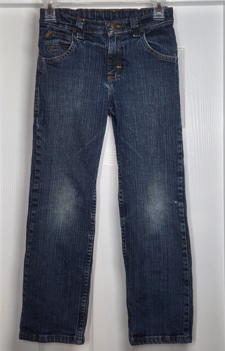 Wrangler Jeans Boys Sz 10 Reg Straight Leg 4 Way Flex Adjustable Waist 5SCBWM2