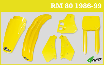 UFO Suzuki RM 80 1986 - 1999 Motocross Plastic Kit ALL Yellow | eBay
