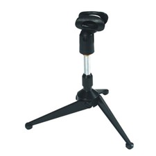 Quik Lok A-188 Black Tripod Desktop Microphone Stand w/ Rubber Mic Clip Included