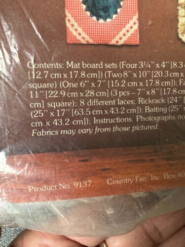 Vintage Ten Fabric Frames Kit Factory Sealed Country Fair 9137 Soft Frame - Picture 8 of 14