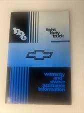 1996 Chevy Truck Warranty And Owner Assistance Information Manual