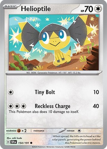 ポケモンカード Helioptile Helioptile 154/191 NM / M Surging Sparks Pokemon Card - miki kudo