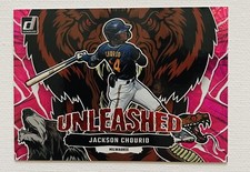 2023 Donruss Jackson Chourio RC Unleashed Fireworks Pink #U16 Milwaukee Brewers