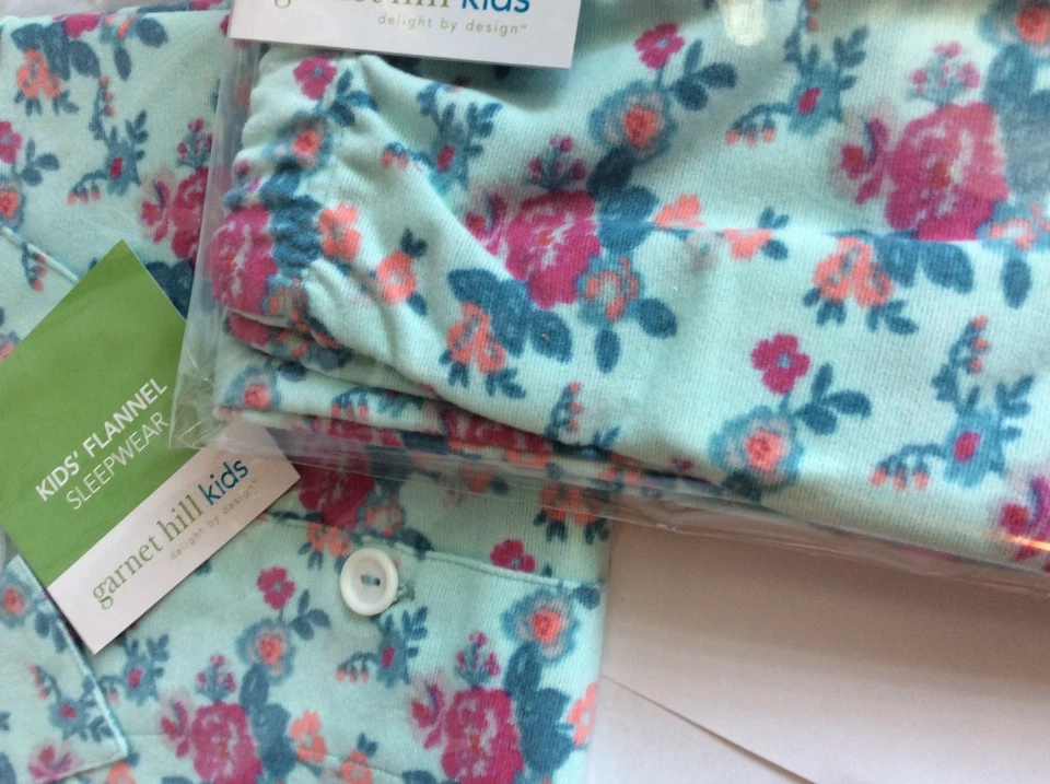 $69 Garnet Hill kid Rose flannel pajama set ChristBimas Gift Holiday Disney . - Image 4 of 4