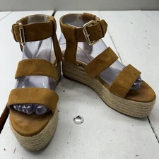 Raye Brown Pier Espadrille Strappy Platform Sandals Women’s Size 7.5