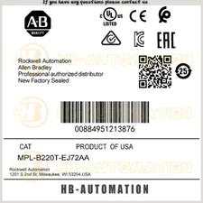 MPL-B220T-EJ72AA Servo Motor AB Brand New in Box MPLB220TEJ72AA ZY