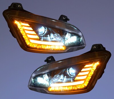 QSC LED Performance Black Headlight Assemblies for Peterbilt 579 2022+ Next Gen