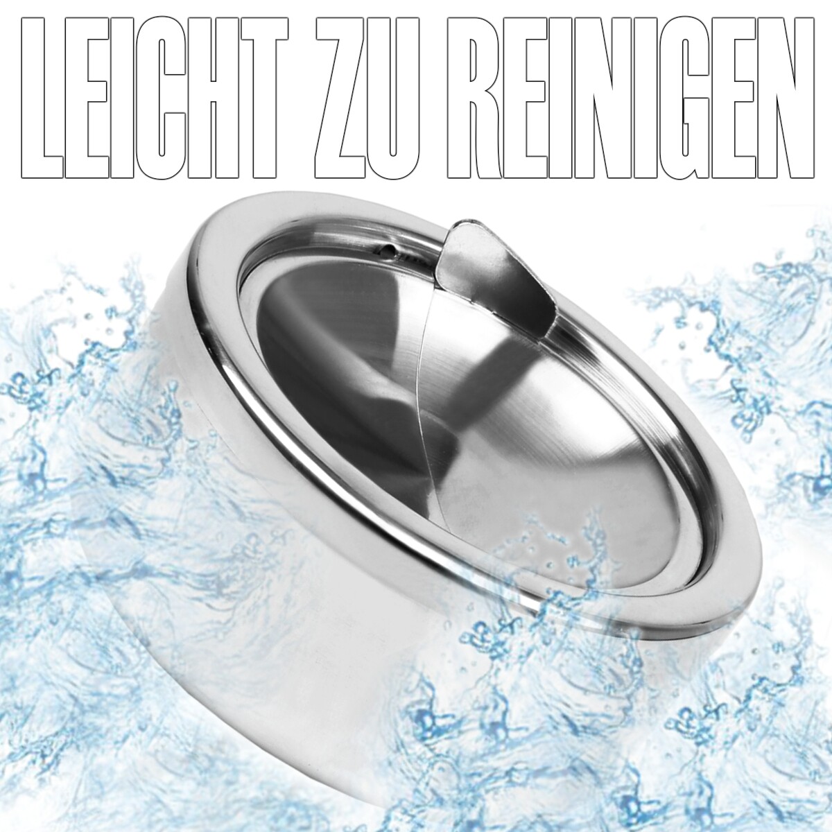 Metall Aschenbecher Mit Deckel - Praktisch & Leicht Zu Reinigen