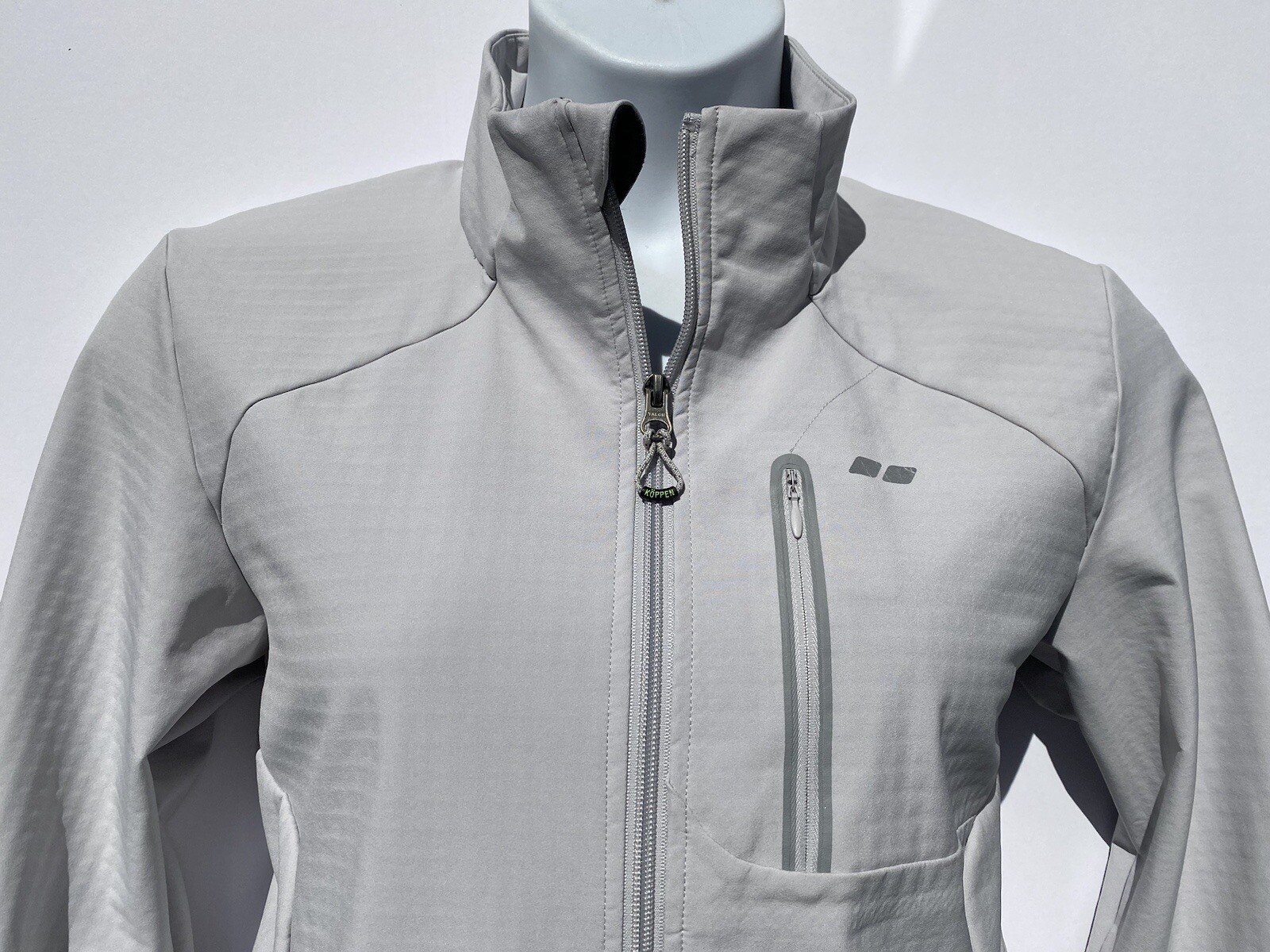 Koppen Softshell Gray Jacket Adjustable Zip Front… - image 10