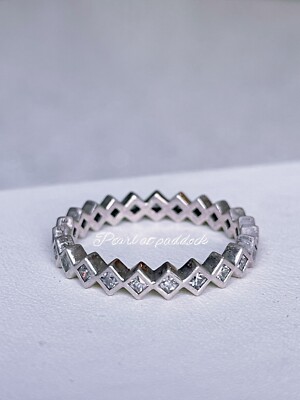 S925 Ale 52 Pandora Ring Authentic Pandora Alluring Princess Cz