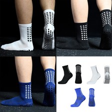 US 3 Pairs Sport Socks Anti Slip W/Grip Soccer Boy Football Basketball Sock