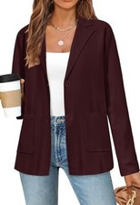 MEROKEETY Women's Long Sleeve Button Down Lapel Knit Cardigan Sweater Jacket