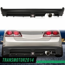 Fit For 06-11 Civic Sedan Rear Bumper Spoiler Led 3rd Brake Light Muffler Tip