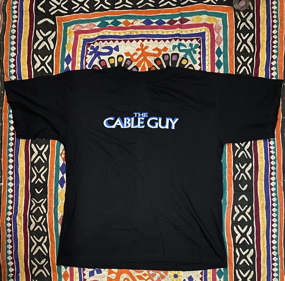 サ*ル様 90's THE CABLE GUY tee Vintage The Cable Guy Jim Carey Get Wired 1996 Film Promo T