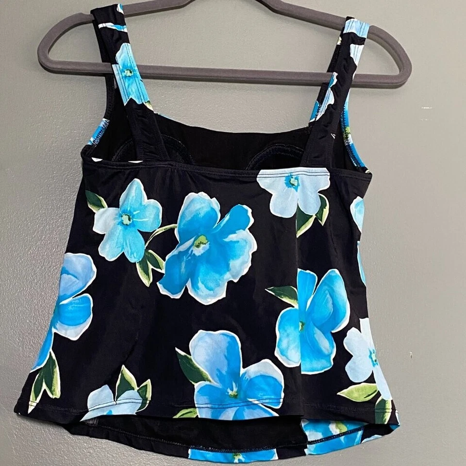 Studio Works Floral Tropical Tankini Size 10 Swim suit Top Only Excellent! - Image 4 of 4