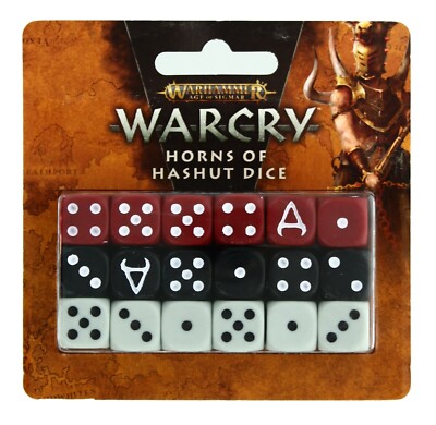 Warhammer 40K Age of Sigmar WARCRY Horns of Hashut 18-Piece 16mm Dice Set