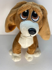 KellyToy Dog Soft Puppy Brown Plushie Vintage Stuffed Dog Puppy Dog Eyes