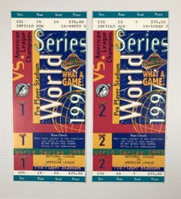 Set of Two 1997 Cleveland Indians Florida Marlins World Series Tickets Game 1,2