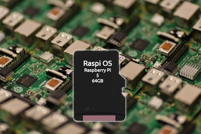 Raspberry PI OS für Raspberry PI 5 auf 64 GB microSDXC UHS-I Speicherkarte