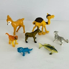 Animals Kids Toy Pretend Play Deer Iguana Fish Monkey Camel Donkey Leopard Lot